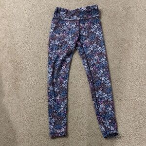 Athleta Kids Leggings - Blue and Purple Floral